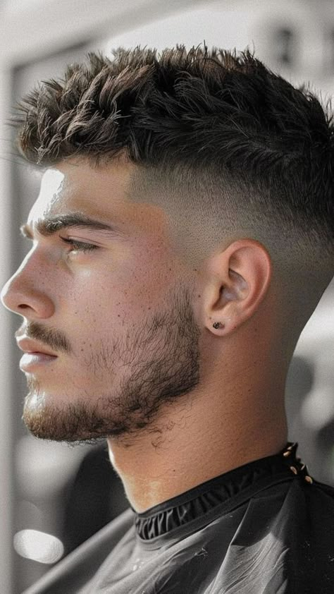 Haircut For Men Mid Fade, Haircuts For Men With Long Hair On Top, Best Men’s Hairstyles, New Mens Hairstyles, Men Hairstyle Fade Medium, Medium Skin Fade Haircut Men, Short Mid Fade Haircut Men, Mid Fade Haircut Men With Beard, Disconnected Haircut Mens