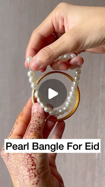 Latest Bangles Design Gold 2024, Latest Gold Bangles Design 2024, Bangle Art Crafts Diy, Bangle Making Idea, Gold Bangles Design 2024, Pearl Jewellery Diy, White Pearl Bangle, Craft With Bangles, Latest Jewellery Designs 2024