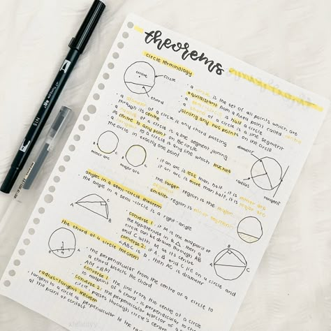 Maths Circles Notes, Circle Geometry Notes, Circle Theorems Notes, Geometry Study Notes, Geometry Notes Aesthetic, Grade 9 Math Notes, Aesthetic Maths Notes, Geometry Theorems, Aesthetic Assignment