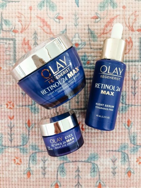 Olay Retinol, Face Makeup Tips, Olay Regenerist, Hydrating Moisturizer, Night Serum, Bright Skin, Cosmetics Brands, Eye Cream, Retinol