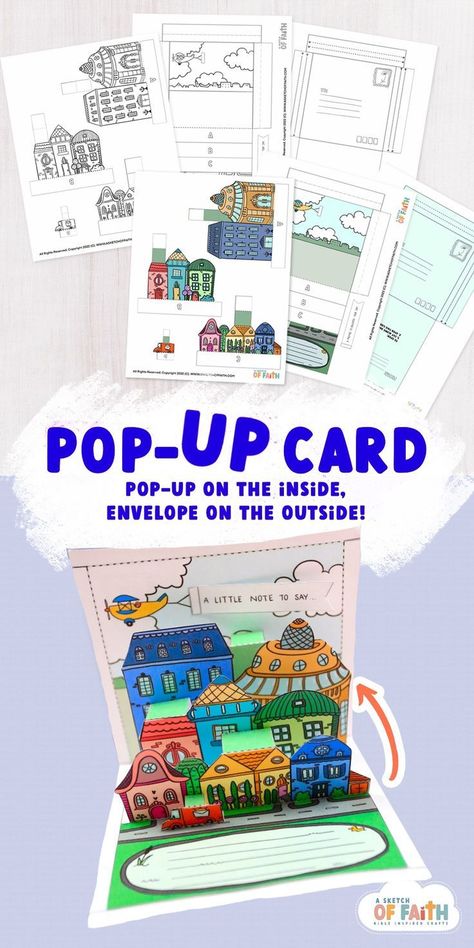 Pop Up Tunnel, Lap Book Templates, Classical Homeschool, Tarjetas Pop Up, English Teaching Materials, Interactive Journals, Card Making Templates, Pop Up Art, Paper City