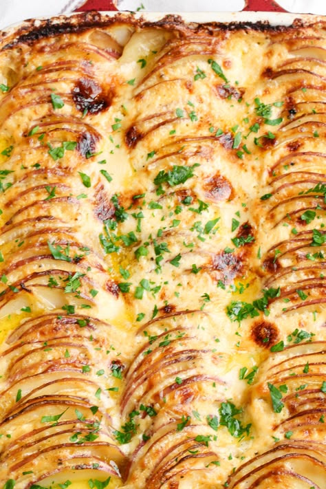 Scalloped Potatoes Au Gratin Scalloped Potatoes Au Gratin, Potatoes Au Gratin Recipe, Homemade Macaroni Cheese, Christmas Potatoes, Cheesy Corn Casserole, Batch Baking, Au Gratin Potato Recipes, Cream Cheese Sauce, Au Gratin Recipes