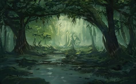 Magical Forest Landscape, Shadow Forest, Fairy Landscape, Magic Forest Art, Landscape Forest, Dystopian Forest, Dark Forest Landscape, Fantasy Forest Landscape, Fantasy Forest Art