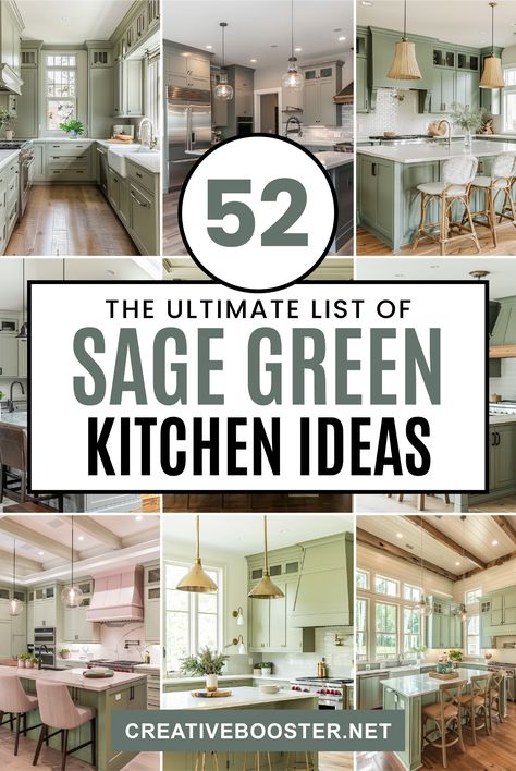 50+ Sage Green Kitchen Ideas for a Modern and Inviting Home – CreativeBooster Sage Green Kitchen Walls, Sage Green Kitchen Ideas, Sage Green Kitchens, Benefits Of Sage, Green Kitchen Ideas, Green Kitchen Walls, Sage Kitchen, Green Kitchen Designs, Green Kitchens