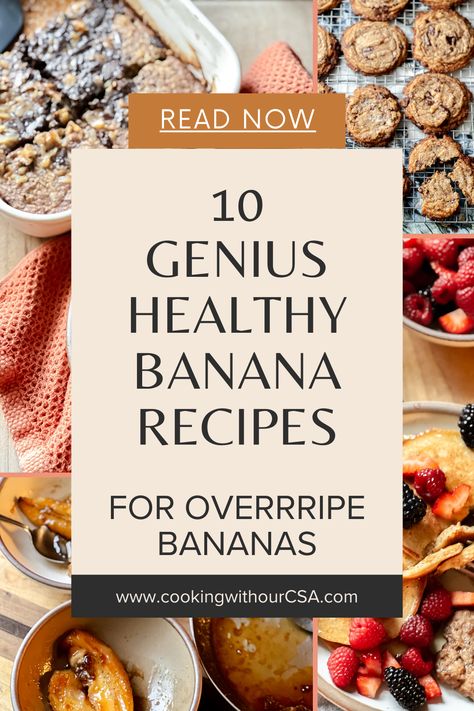 Tap or click to read more and get 10 deliciously easy recipe ideas for overriper bananas. In this post, I shared what we did with the 10 pounds of bananas we received in a previous Costco order that all seemingly ripened overnight. It was a delicious challenge in reducing food waste and shows we can do more than "just banana bread." Breakfast Idea With Banana, Easy Overripe Banana Recipes, Health Banana Recipes, Mash Banana Recipes, Healthy Low Calorie Banana Recipes, Banana Overripe Recipes, Clean Eating Banana Recipes, How To Use Ripe Bananas Healthy, Recipe With Bananas Healthy