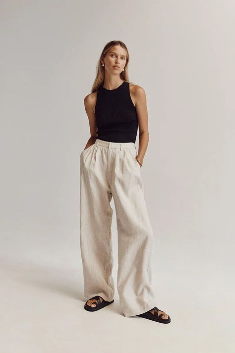 Beige Linen Pants Outfit, Linen Trousers Outfit, White Linen Pants Outfit, Cream Linen Pants, Natural Linen Pants, Beige Linen Pants, White Linen Trousers, Linen Pants Outfit, Trouser Outfit