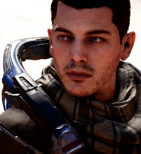 Scott Ryder, Mass Effect Romance, Mass Effect Games, Mass Effect 1, Gamer Stuff, Mass Effect Art, 1920s Hair, Rainbow Six Siege Art, Mass Effect 3