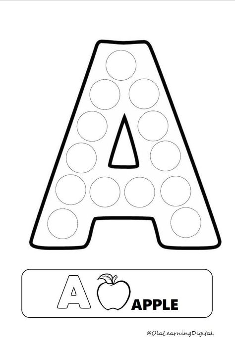 Engaging toddlers in fun and interactive learning with our Alphabet Easy Dot Activity! Perfect for preschool resources and homeschool resources, this engaging toddler busy book offers interactive activities. Ideal for creating a comprehensive learning binder for toddlers, these worksheets will make learning the alphabet fun and effective. Download now and watch your little one thrive! PLEASE NOTE: 1. This is a DIGITAL FILE, no physical product will be shipped. 2. After purchase you will receive an email receipt from Etsy with a link to download your purchase. You can also download your files from the "Purchases and Reviews" section of your Etsy profile. Please be sure your e-mail is up to date. 3. Re-selling or distribution of this digital file is prohibited. Learning The Letter A Activities, Preschool Paper Activities, Activities For Letter A Kindergarten, Letter A Projects For Preschool, Learning Letters Activities For Toddlers, Easy Pre K Activities, Toddler Daily Activities, Alphabet Activities For Preschoolers, Learning Pages For Preschool