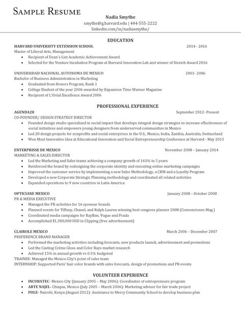 An example of the perfect resume, according to Harvard career experts Engineering Resume Templates, Professional Resume Examples, Free Resume Examples, Engineering Resume, Sample Resume Templates, Job Resume Examples, Perfect Resume, Best Resume Template, Reference Letter