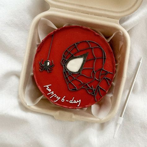 Cool Cakes For Men Birthdays, Cake Designs Spiderman, Spider Man Bento Cake, Cute Spiderman Cake, Cake Inspo For Men, Spiderman Bento Cake, Cakes For Him Men Birthday, Man Birthday Cakes, Birthday Cake For Men Ideas