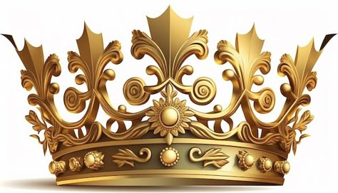 Crown Background, Gold King Crown, Crown Painting, Crown Illustration, Crown Png, King Midas, Friendship Quotes Images, Crown Aesthetic, Crown Art