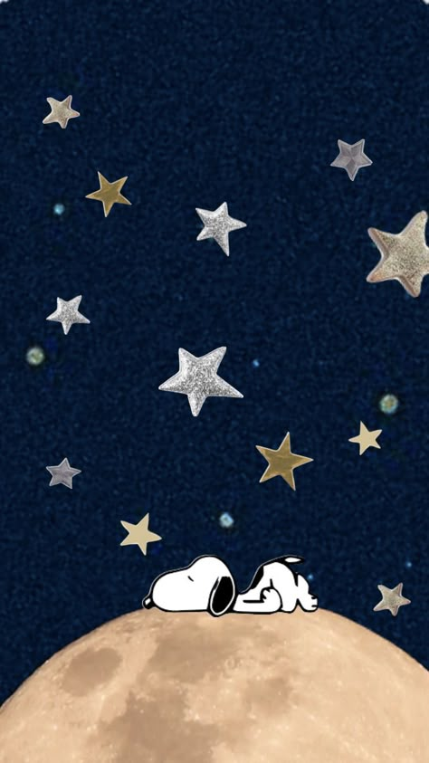 #snoopy #stars #blue #wallpaper #space #cute #moon Cute Night Wallpaper Cartoon, Cute Space Wallpapers Iphone, Blue Wallpaper Backgrounds Iphone, Sleepy Snoopy Wallpaper, Snoopy Phone Background, Snoopy January Wallpaper, Dark Starry Night Aesthetic, Snoopy Screen Savers, Snoopy In Space