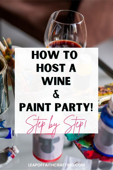 Wedding Paint And Sip Ideas, Wine And Canvas Party, Sip And Wine Party Ideas, Paint Your Own Wine Glass Party, Girls Night Wine Glass Painting, Wine Night Crafts, Ladies Wine Night Ideas, Painting And Sip Ideas, Paint And Sip At Home Ideas