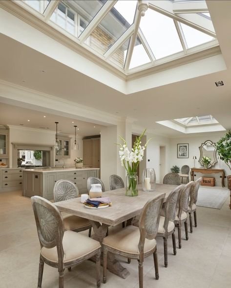 Modern Orangery Extension, Conservatory Kitchen Extension, Orangery Dining Room, Conservatory Conversion, Orangery Extension Kitchen, Dining Room Conservatory, Suffolk House, Orangery Extension, Kitchen Conservatory