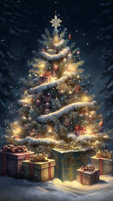 Winter Christmas Scenes, Christmas Tree Wallpaper, Merry Christmas Gif, Merry Christmas Wallpaper, Merry Christmas Pictures, Christmas Scenery, Christmas Phone Wallpaper, Christmas Pics, Merry Christmas Images