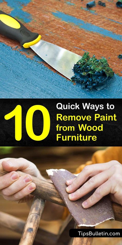 Learn how to restore old wood furniture and remove paint stains with DIY methods. Use acetone or mineral spirits to clean away spills and a heat gun, paint stripper, and scraper to remove old paint. #howto #remove #paint #wood #furniture Remove Scratches From Wood, Stripping Paint From Wood, Removing Paint From Wood, Old Wood Furniture, Scratched Wood, Remove Paint, Halloween Board, Forest Home, Stripping Paint