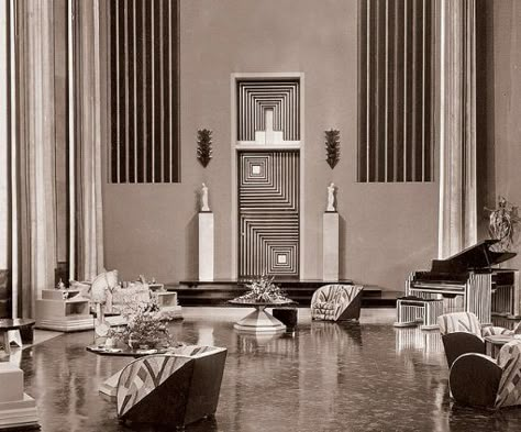 Designing Films: The Art Déco Years Shimmering Sets That Capture the Moderne Glamour of the 1920s and ’30s 1920s Interior, Motif Art Deco, Art Deco Interior Design, Art Deco Decor, Deco Decor, Chrysler Building, Art Deco Home, Art Deco Architecture, Deco Furniture