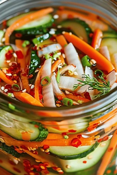 Asian Pickling Recipes, Best Pickled Carrots Recipe, Vietnamese Pickled Cucumber, Vietnamese Vegetable Pickle Medley, Best Relish Recipe, Vinegar Pickles Recipe, Pickling Carrots Recipe, Pickled Carrots Recipe Canning, Pickle Carrots Recipe