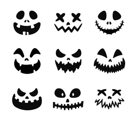 Scary Ghost Horror Face Silhouette Vector For Carving On Halloween Pumpkin Halloween Pumpkins Carvings Designs, Scary Pumpkin Faces, Scary Halloween Pumpkins, Halloween Pumpkin Carving Stencils, Pumpkin Carving Stencils, Scary Pumpkin Carving, Pumpkin Carving Designs, Carving Stencils, Halloween Pumpkin Carving