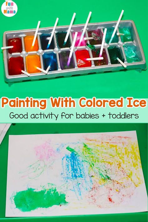 Painting with Colored Ice Ice Cube Painting, Colored Ice Cubes, Frozen Painting, Open Ended Art, Adaptive Art, Ice Painting, Holi Festival Of Colours, Art Docent, Festival Of Colors