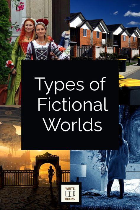 Writers use many types of fictional worlds as settings -- from present day reality to exotic fantasy worlds. Type Of Fantasy Worlds, Types Of Fantasy Worlds, Ttrpg Design, Creative Writing Techniques, Dark Fantasy Novels, Fantasy Reads, Writing Guide, Reading Aesthetic, Aesthetic Books