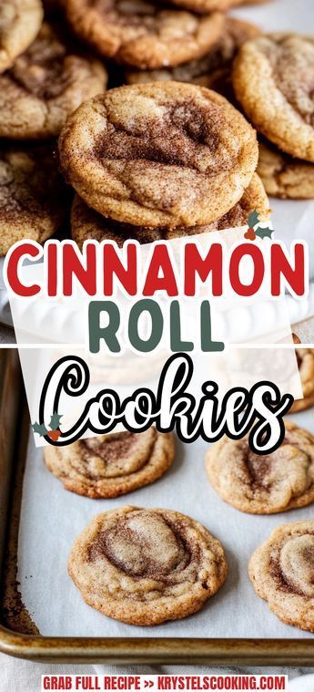 Easy Cinnamon Roll Cookies Recipe – Enjoy soft, buttery cookies with swirls of cinnamon goodness. This easy dough recipe is perfect for a sweet treat! Homemade Cinnamon Desserts, Cute And Easy Desserts To Make, Easy Baking Recipes Cinnamon, Best Christmas Baking Recipes Sweet Treats, Easy Cookie Baking Recipes, Easy Bake Sweets, Cinnamon Swirl Cookies Recipe, Easy Good Cookie Recipes, Easy Baking Cookies