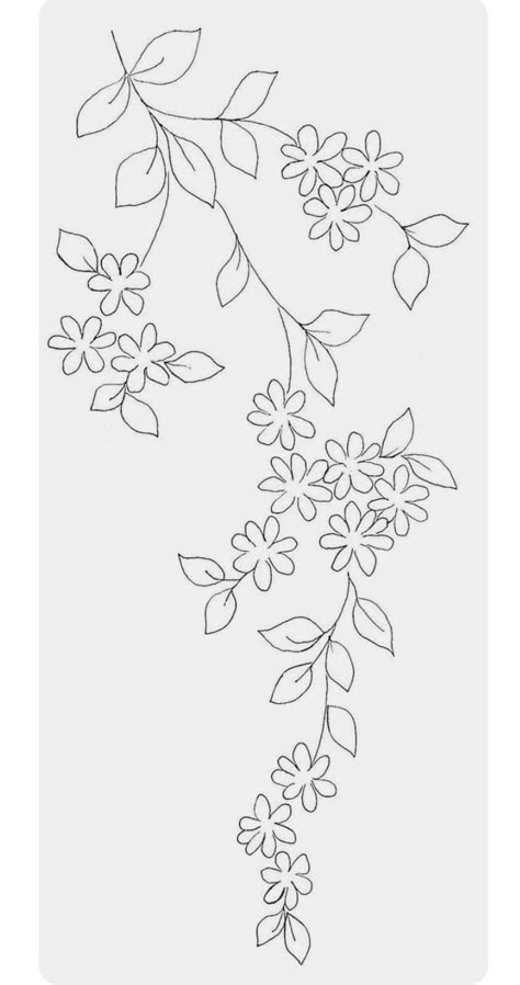 Bird Embroidery Pattern, Hand Embroidery Patterns Free, Patterns Dress, Hand Embroidery Patterns Flowers, Floral Embroidery Patterns, Handmade Embroidery Designs, Embroidery Transfers, Dress Embroidery, Pola Sulam