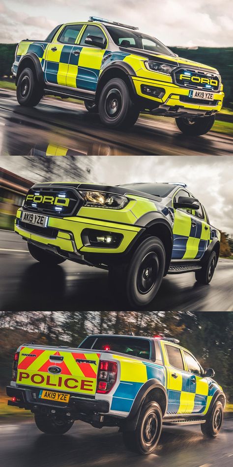 Ford Ranger Raptor Makes For A Monstrous Police Truck. Because the long arm of the law extends beyond paved roads. Moms And Daughters, Ford Ranger Raptor, Police Truck, Ford Police, Armored Truck, Police Vehicles, Rescue Vehicles, Ford Raptor, Police Car