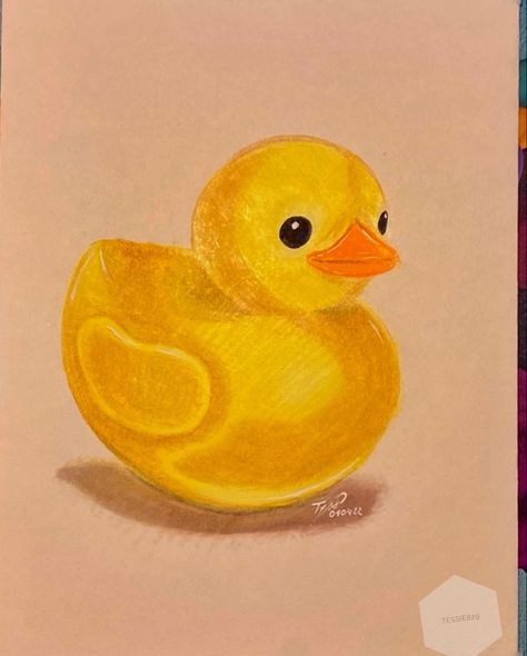 #prismacolor#drawing#art#duck#yellow#tonedtan#art Yellow Duck Drawing, Duck Draw, Draw Duck, Rubber Duck Drawing, Duck Drawings, Teddy Drawing, Silly Birds, Drawing Prismacolor, Drawing Pro