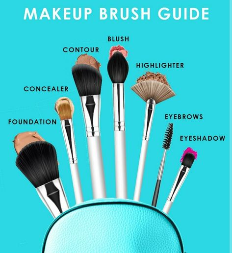 Makeup Brush Guide, Quick Makeup Tutorial, Brush Guide, Makeup Order, Makeup Brushes Guide, Simple Makeup Tips, Makeup Face Charts, Makeup For Black Skin, Makeup Artist Tips