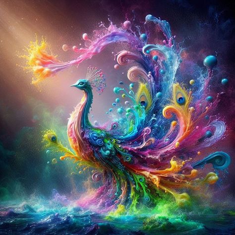 Wicked Art, Peacock Tattoo, Rainbow Images, Peacock Pictures, Moon Tattoos, Painting Stuff, Cross Wallpaper, Scenic Pictures, Paintings Oil