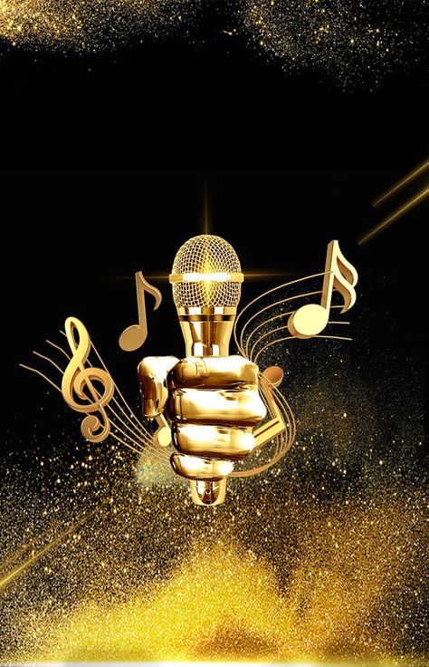 Creative Atmosphere High End Black Gold Anchor Recruitment Recruitment Poster Golden Microphone, Music Notes Art, Recruitment Poster, Photoshop Design Ideas, Photo Logo Design, Event Poster Design, Logo Design Art, Music Backgrounds, Logo Gallery