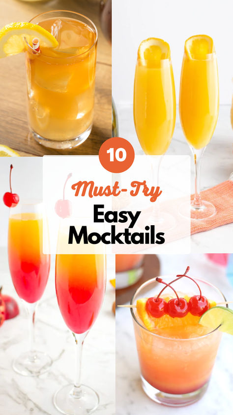 Easy Mocktails Recipes For Non Alcoholic Drinks, Sweet 16 Mocktails Non Alcoholic Drinks, Colorful Non Alcoholic Drinks, Mocktails Non Alcoholic Grenadine, Super Easy Mocktails, Cheap And Easy Mocktails, Mom Alcoholic Drinks, Mocktails Kids Party, Cheap Easy Mocktail