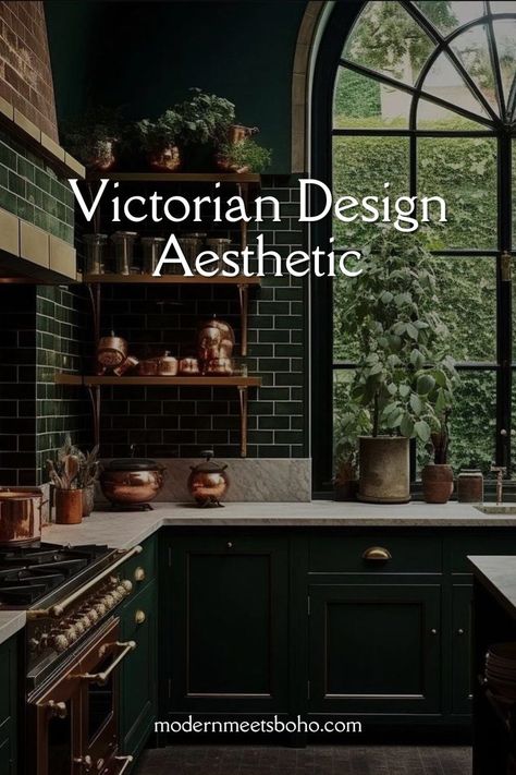 Want to achieve a Victorian design aesthetic in your boho eclectic home? Find out how to blend Victorian design elements like intricate woodwork and floral motifs with your bohemian eclectic decor. Elevate your space with these Victorian design ideas and create a home that’s both timeless and uniquely you. Mid Century Meets Victorian, Modern Federalist Style, Estate Home Interior, Colonial Maximalism, Victorian Aesthetic Decor, Old Homes Interior Victorian, Vintage Style Home Decor Interior Design, Decorating A Victorian Home, Modern Victorian Kitchen Ideas