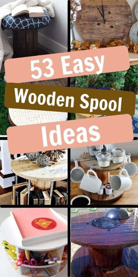 Wooden Wire Spool Ideas Diy Projects, Wood Spool Furniture, Wooden Spool Ideas, Diy Cable Spool Table, Cable Reel Table, Spool Projects, Wood Spool Tables, Wire Spool Tables, Wooden Cable Reel