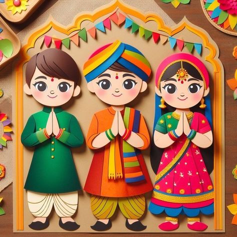 Diwali Classroom Decoration Indian, Holi Board Decoration Ideas For School, Diwali School Decoration Ideas, Navratri Art And Craft, Podium Decorations School, Podium Decorations, Diwali Poster For School, Navratri Decoration Ideas, Navratri Design