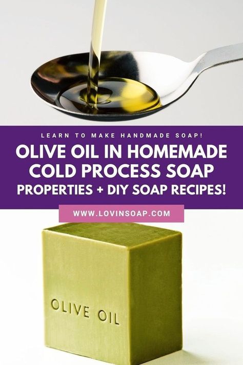 Learn about olive oil in homemade cold process soap making, including olive oil properties + DIY soap recipes, over at the Lovin’ Soap blog! In today’s soap making, olive oil, botanical name Olea Europaea (Olive) Oil, helps to produce a moisturizing, creamy rich lather. Read on to learn about the different types of olive oil, soaping with it, the fatty acid profile and soap qualities of olive oil, formulation, substitutes and of course, recipes! Click through to the Lovin' Soap blog! Olive Soap Recipe, Olive Oil Soap Recipe, Natural Soap Making Recipes, Olive Oil Moisturizer, Olive Oil Beauty, The Toxic Avenger, Natural Soap Colorants, Homemade Cold Process Soap, Natural Soaps Recipes