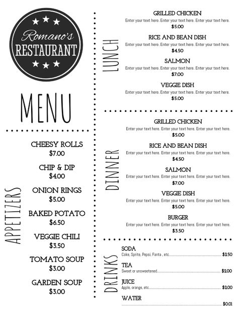 Menu, Menu Template, small business flyers, restaurant menus, menu designs, graphic design, food menu, bar menu, cafe, shop, pizza menu. Restaurant Menu Template Free Editable, Menu Design Layout, Free Menu Templates, Cafe Menu Design, Restaurant Identity, Menue Design, Restaurant Poster, Retro Logo Design, Pizza Menu