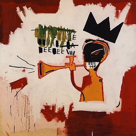 3rd Grade - Jean-Michel Basquiat, Jazz-Inspired Painting, Mind Maps, and Getting Your Work Out There. Jm Basquiat, Jean Michel Basquiat Art, Basquiat Paintings, Basquiat Art, Space Music, Neo Expressionism, Jean Michel Basquiat, Logo Vintage, Art Brut