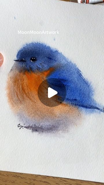 Winnie WATERCOLOR ARTIST on Instagram: "✨5 mins cute bird Watercolor painting✨ If you're intereted in learning Watercolor painting, I've got just the thing for you! Join my Patreon page, and you'll gain exclusive access to a library filled with over 100 Realtime Ad-Free Watercolor painting tutorials, including 50 tutorials with voiceover. Check link in my bio. #watercolorbird #watercolorartist #watercolorart #watercolorsmallpainting #watercolortutorialvideo #watercolortutorials #watercolortutorial #easywatercolor #watercolorprocessvideo #watercolorprocess #watercolorbirdpainting #birdpainting #cutebirdpainting #cutebirdart #watercolorcutebird #watercolorbluebird #torontoartist #torontowatercolor #torontopainter #paintingbirds #easybirdpainting #watercolorforbeginners" Watercolor Birds Tutorial, Learning Watercolor, Water Paints, Bird Watercolor Art, Bird Painting Acrylic, Watercolor Paintings Of Animals, Whimsical Art Paintings, Learn Watercolor Painting, Water Paint