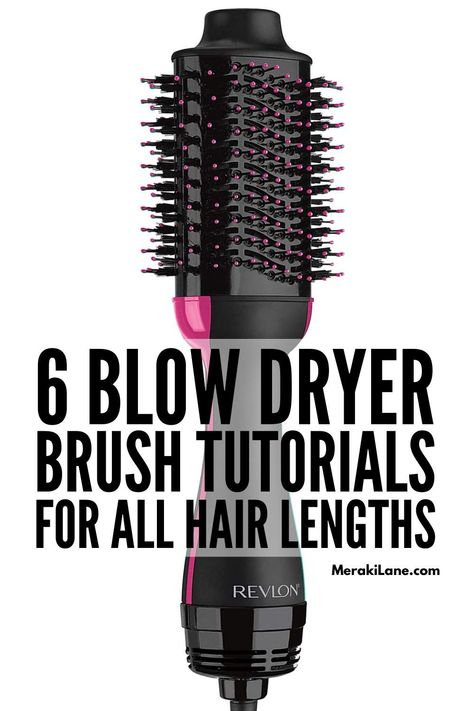 Hot Tools Hair Dryer Brush, Revlon Hair Dryer Brush Tips, Medium Length Hair With Layers Styling Tools, Round Hair Dryer Brush, Volumizing Hair Tools, Revlon Volumizer Hair Dryer Tutorial, Dry Bar Brush, How To Use Hair Brush Dryer, How To Use Revlon One Step Hair Dryer And Volumizer