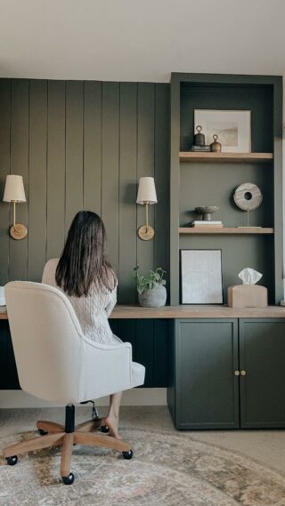 DIY Built-In Bookshelf - Signed, Samantha Diy Built In Desk, Ivar Cabinet, Built In Desk And Shelves, Diy Bureau, Studio In Casa, Cabinet Hack, Sustainable Living Room, Ikea Ivar Cabinet, Ikea Home Office