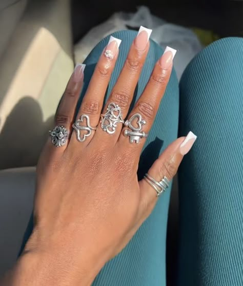 James Avery Rings Stacked, James Avery Aesthetic, James Avery Rings Aesthetic, James Avery Charm Bracelet, James Avery Charm, James Avery Bracelet, James Avery Rings, Ring Finger Nails, Pandora Bracelet Charms Ideas