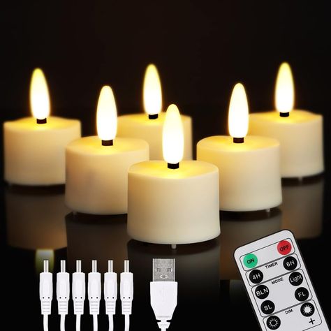 Flameless taper candles