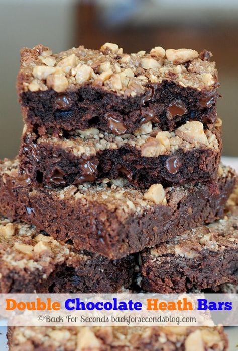 Heath Desserts, Heath Bar Recipes, Toffee Bits Recipe, The Best Brownies Ever, Toffee Fudge, Heath Toffee, Best Brownies Ever, Rainbow Chocolate, The Best Brownies