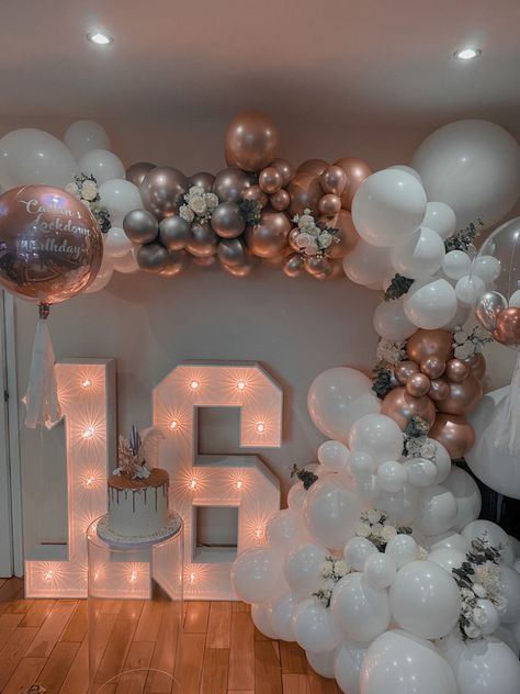 #sweet16 #birthdaypartyideas Birthday Party Indoor Decoration, 16 Birthday Party Color Schemes, December Sweet 16 Party Ideas Themes, Sweet Sixteen Party Decorations, Sweet 16 Birthday Decor, Sweet 16 Birthday Decorations, Sweet 16 Simple Party Ideas, Sweet 16 Color Theme, Sweet Sixteen Party Themes Color Schemes