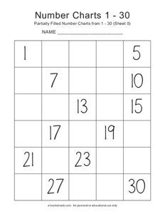 Kindergarten and Preschool Missing Numbers 1-30 Worksheets Missing Numbers 1-30 Worksheets, Printable Worksheets For Kindergarten, Letter A Coloring Pages, Printable Worksheets For Kids, Science Vocabulary, Number Chart, Missing Numbers, Counting Numbers, Kids Worksheets Printables