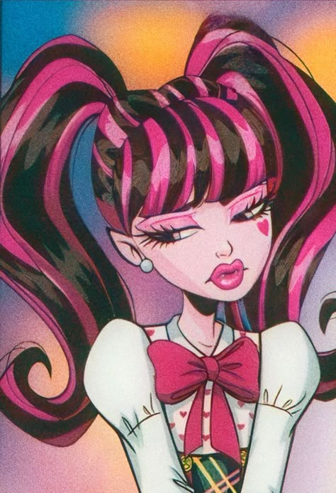 Draculaura Comic Pfp, Draculora Drawing, Monster High Draculaura Drawing, Draculaura Sketch, Monster High Art Draculaura, Draculaura Fan Art, Draculaura Comic, Draculaura Tattoo, Draculaura Drawing