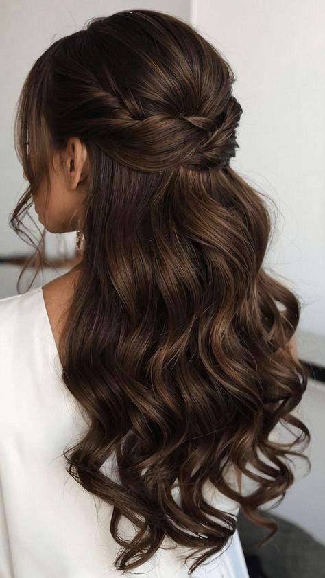 Easy Buns, Bridesmaid Hair Inspo, Curly Prom Hair, Quick Hairstyle, Gorgeous Hairstyles, Prom Hairstyles For Long Hair, Curly Hair Styles Easy, Mom Hairstyles, Peinados Fáciles Para Cabello Corto