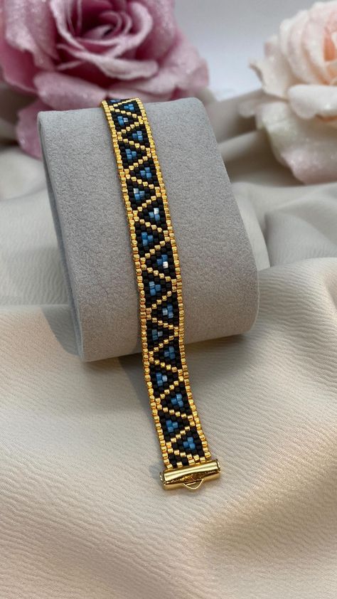 Back to Milan finally and working on my e-shop mostly…💃🏼 More colors are coming soon…😎 Miyuki bracelet “Triangle Blue Satin”. Bracelet’s… | Instagram Miyuki Bracelet Pattern, Satin Bracelet, Beaded Jewelry Bracelets, Miyuki Bracelet, Bead Charms Diy, Crochet Basket Pattern, Diy Bracelet Designs, Beaded Bracelet Patterns, Beaded Jewelry Patterns